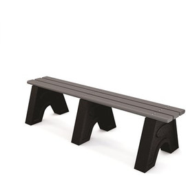 Sport 6 ft. Gray Recycled Plastic Bench
