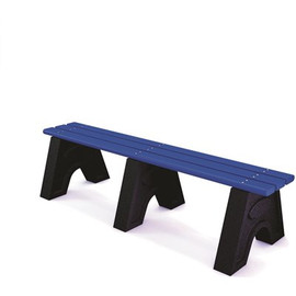 Sport 6 ft. Blue Recycled Plastic Bench