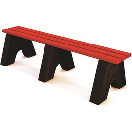 Sport 6 ft. Red Recycled Plastic Bench