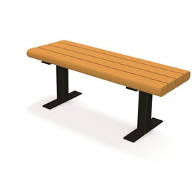 Creekside 4 ft. Cedar Surface Mount Recycled Plastic Bench
