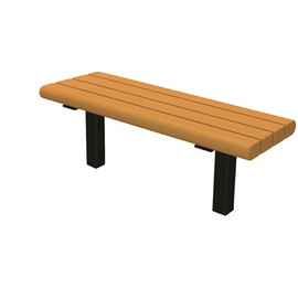 Creekside 4 ft. Cedar In-Ground Mount Recycled Plastic Bench