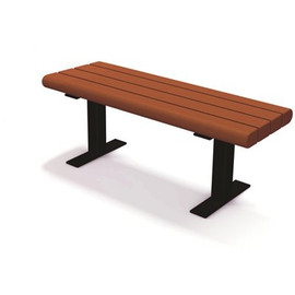 Creekside 4 ft. Brown Surface Mount Recycled Plastic Bench