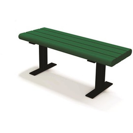 Creekside 4 ft. Green Surface Mount Recycled Plastic Bench