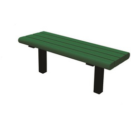 Creekside 4 ft. Green In-Ground Mount Recycled Plastic Bench