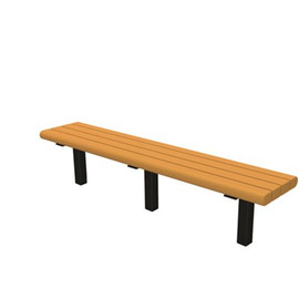 Creekside 6 ft. Cedar In-Ground Mount Recycled Plastic Bench