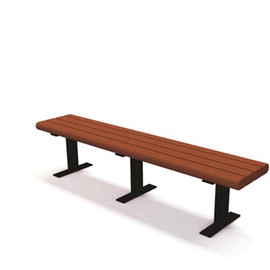 Creekside 6 ft. Brown Surface Mount Recycled Plastic Bench