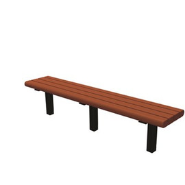 Creekside 6 ft. Brown In-Ground Mount Recycled Plastic Bench