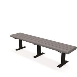 Creekside 6 ft. Gray Surface Mount Recycled Plastic Bench