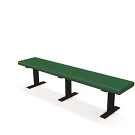 Creekside 6 ft. Green Surface Mount Recycled Plastic Bench