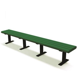 Creekside 8 ft. Green Surface Mount Recycled Plastic Bench