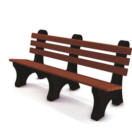 Comfort Park Avenue 6 ft. Brown Recycled Plastic Bench