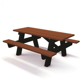 A-Frame 6 ft. Brown Recycled Plastic Picnic Table