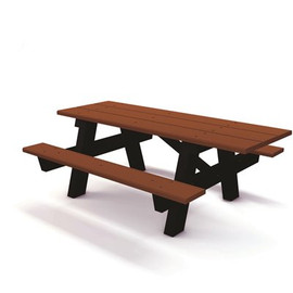 A-Frame 6 ft. Brown ADA Recycled Plastic Picnic Table