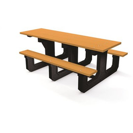 Park Place 6 ft. Cedar ADA Recycled Plastic Picnic Table