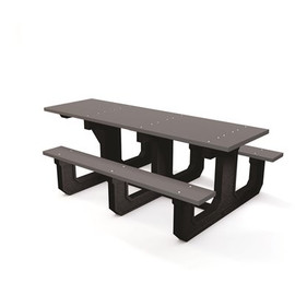 Park Place 6 ft. Gray ADA Recycled Plastic Picnic Table