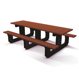 Park Place 8 ft. Brown Recycled Plastic Picnic Table