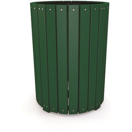 55 Gal. Round Green Recycled Plastic Heavy-Duty Trash Receptacle 55 Gal. Round Green Recycled Plastic Heavy-Duty Trash Receptacle
