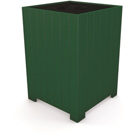 55 Gal. Square Green Recycled Plastic Trash Receptacle