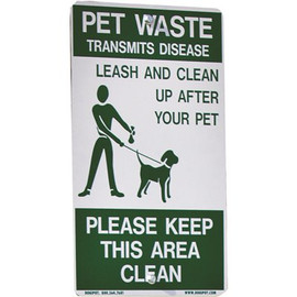 DOGIPOT Aluminum on Leash Pet Sign (Sign-Only)