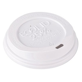 Eco-Products 25% Recycled Content White Hot Cup Lid Fits 10-20 oz. Evolution World Hot Cup (1000 per Case)