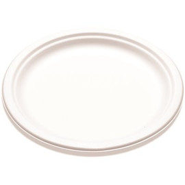 BRIDGE-GATE 9 in. White Bagasse Plate (500 per Case)