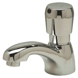 Zurn Single Basin Metering Faucet with 4 in. Coverplate in Chrome