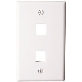 Westek 1-Gang Multi-Media Wall Plate 2-Port Plastic, White (10-Pack) Westek 1-Gang Multi-Media Wall Plate 2-Port Plastic, White (10-Pack)