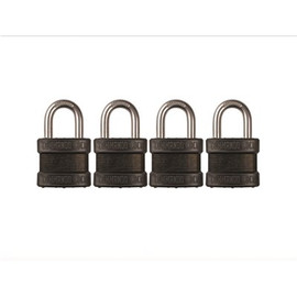 Blackout High Security 1-3/4 in. Keyed Padlock Outdoor Weather Resistant Military-Grade W 1-1/8in. Shackle (4-Pack)