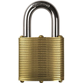 Marine Heavy Duty Brass Rustproof Keyed Padlock 1-3/4 in. W 1-1/8 in. Alloy Shackle Weather Resistant Military Grade