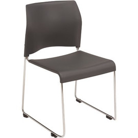 National Public Seating 8800 Series Charcoal Cafetorium Plastic Stack Chair