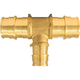 Apollo 3/4 in. x 3/4 in. x 1/2 in. Brass PEX-A Barb Reducing Tee Fitting