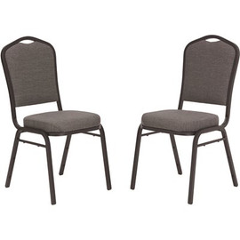National Public Seating 9300-Series Natural Greystone Deluxe Fabric Upholstered Stack Chair (2-Pack)