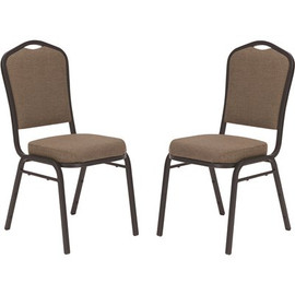 National Public Seating 9300-Series Natural Taupe Deluxe Fabric Upholstered Stack Chair (2-Pack)