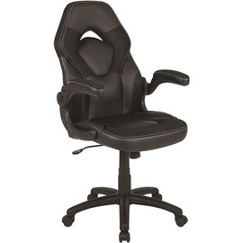 Carnegy Avenue Black LeatherSoft Upholstery Racing Game Chair