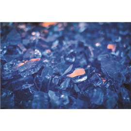 Pleasant Hearth 10 lbs. Blue Tempered Glass Rocks