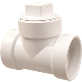 NIBCO 4 in. x 4 in. x 4 in. PVC DWV Hub x Hub x FPT Cleanout Plug Tee