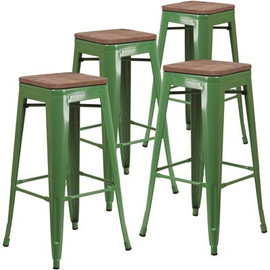 Carnegy Avenue 30 in. Green Bar Stool (4-Pack) Carnegy Avenue 30 in. Green Bar Stool (4-Pack)