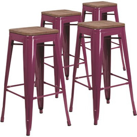 Carnegy Avenue 30 in. Purple Bar Stool (4-Pack) Carnegy Avenue 30 in. Purple Bar Stool (4-Pack)