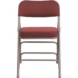 Carnegy Avenue Burgundy Metal Folding Chair (4-Pack)