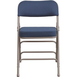 Carnegy Avenue Navy Metal Folding Chair (4-Pack)