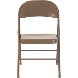 Carnegy Avenue Beige Metal Folding Chair (4-Pack)