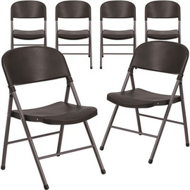Carnegy Avenue Black Metal Folding Chair (6-Pack)