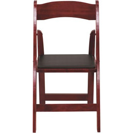 Flash Furniture Mahogany Wood Folding Chair (4-Pack)