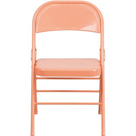 Flash Furniture Sedona Coral Metal Folding Chair (4-Pack)