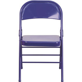 Flash Furniture Cobalt Blue Metal Folding Chair (4-Pack)