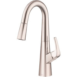 Gerber Vaughn Single-Handle Pull-Down Sprayer Kitchen Faucet with Snapback in Stainless Steel