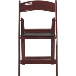 Carnegy Avenue Red Mahogany Resin Folding Chair (Set of 4)