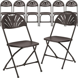 Carnegy Avenue Black Metal Folding Chair (Set of 8)