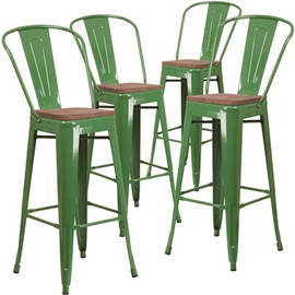 Carnegy Avenue 45.25 in. Green Bar Stool (Set of 4) Carnegy Avenue 45.25 in. Green Bar Stool (Set of 4)