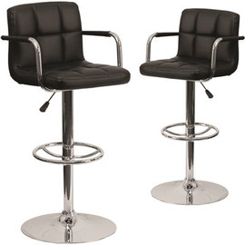 Carnegy Avenue 45.25 in. Black Bar Stool (Set of 2) Carnegy Avenue 45.25 in. Black Bar Stool (Set of 2)